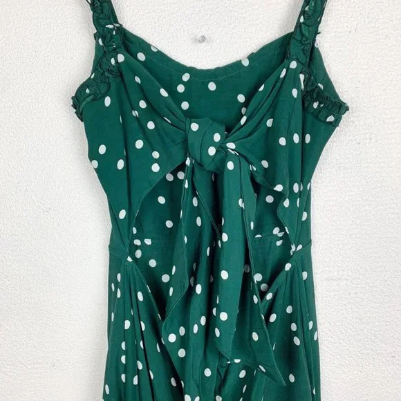 Faithfull The Brand | Gizele Midi Dress Green Polka Dot - Picture 3 of 8